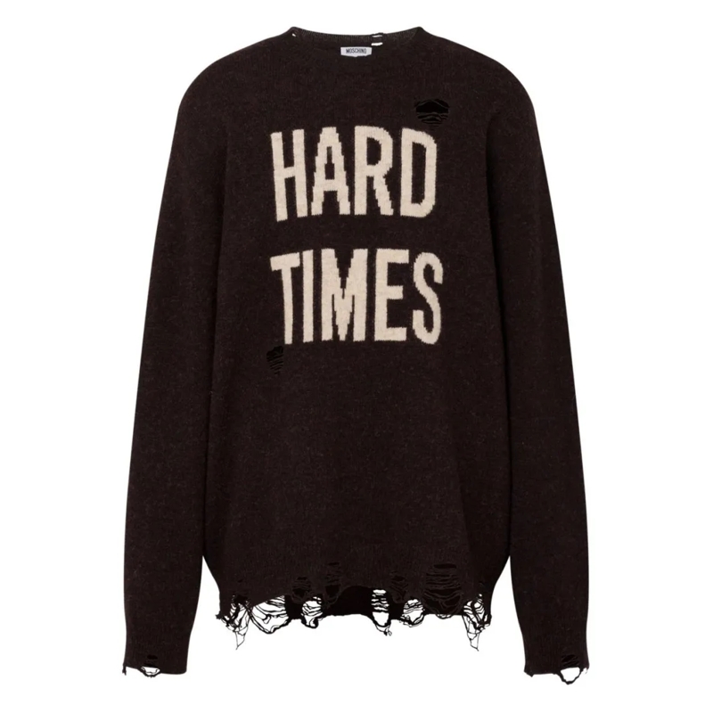 Moschino Trui Relaxed Fit Wool Sweater Black