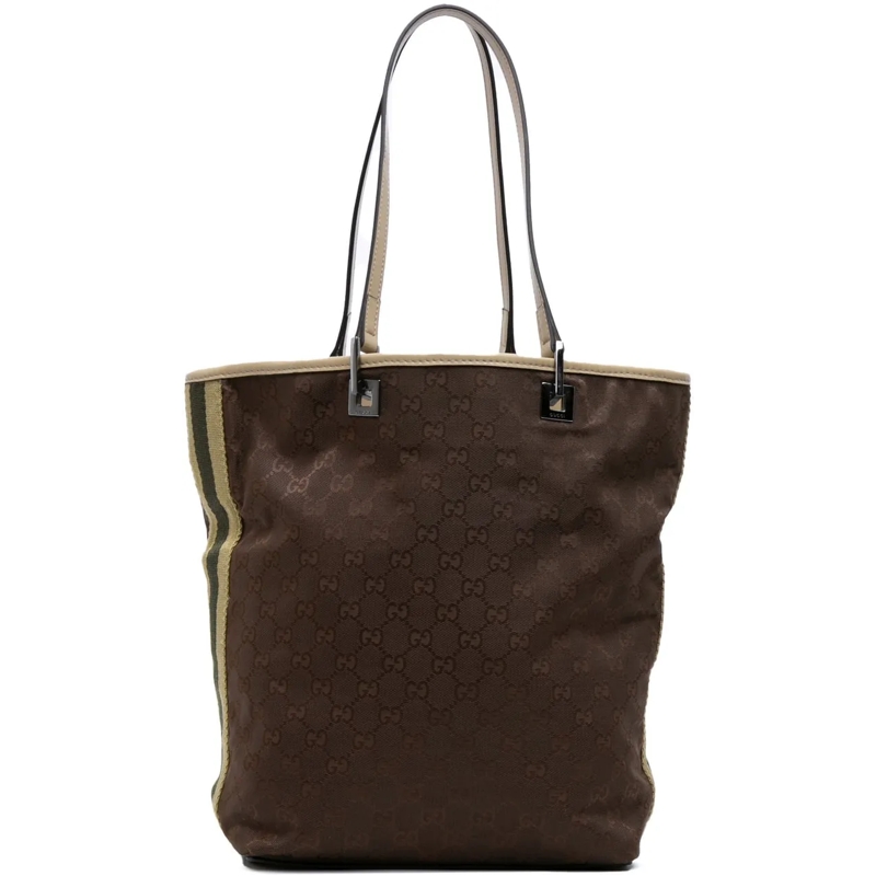 Gucci Shopper GG Canvas Web Tote braun
