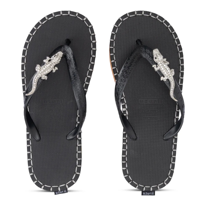 UZURII Flip Flops flip flop Crocodile Colorful Black schwarz(Image 12)