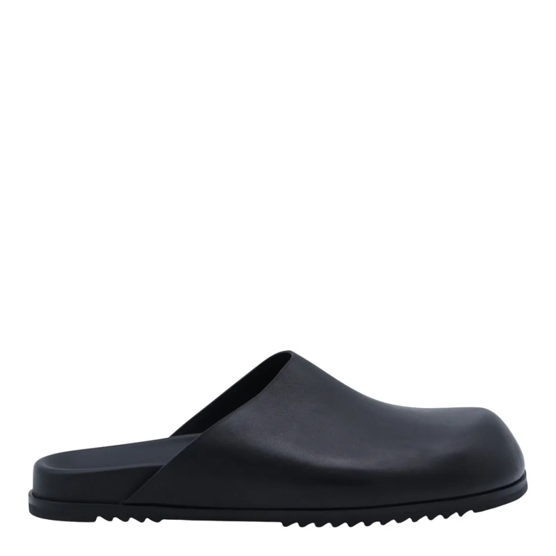 Rick Owens Loafer Black Sandals With Streamlined Silhouette Black