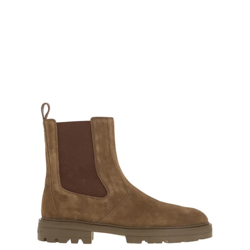 Hogan Stiefel H673 - Suede Chelsea Boots Brown