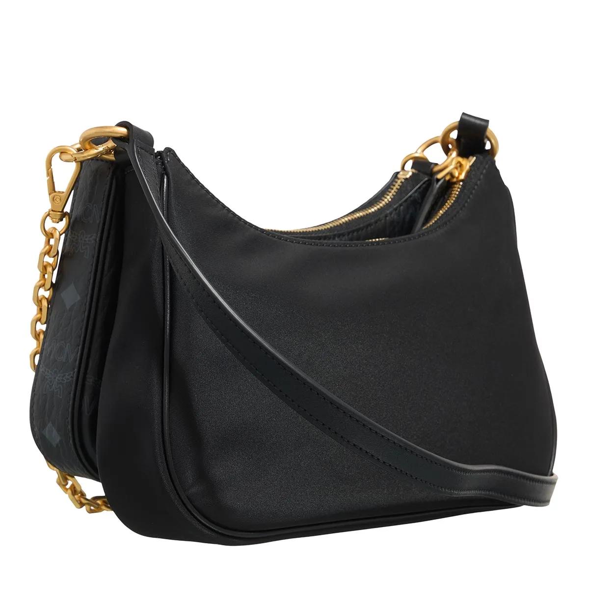 MCM Hobo bags Aren Vi Hobo Sml Bk in zwart
