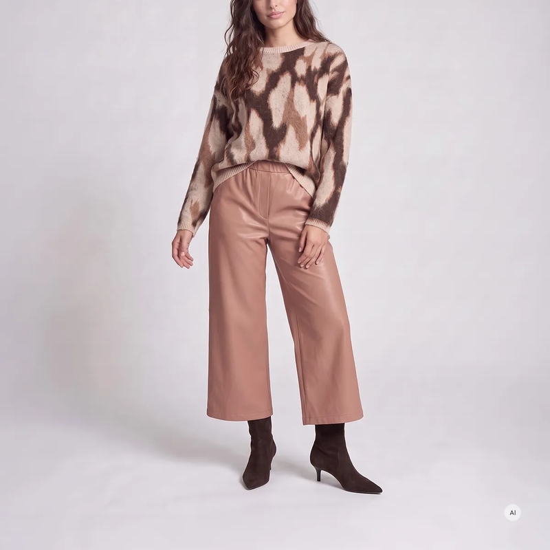 Marc Aurel Culotte Hosenrock- angesetzter Komfortbund- Paspeltasch beige(Image 2)