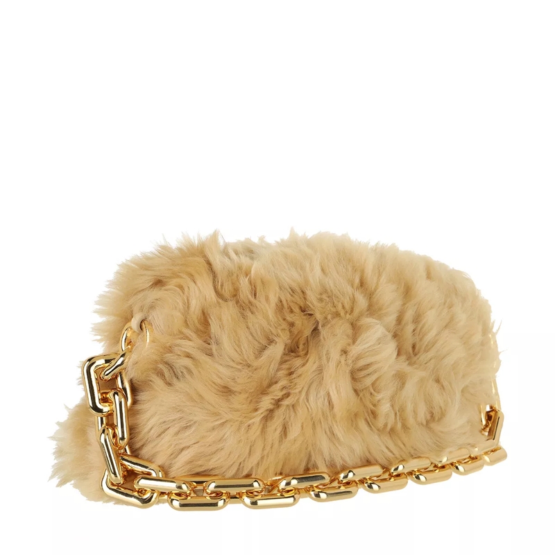 Bottega Veneta Clutch Chain Handle Bag Porridge Gold(Image 3)