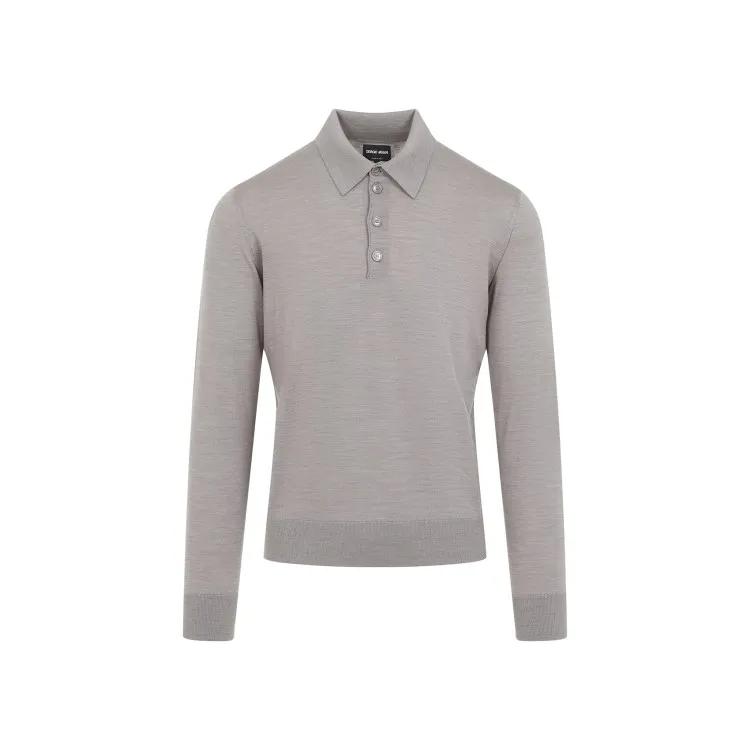 Giorgio Armani - Grey Wool Sweater - Größe 54 - grau