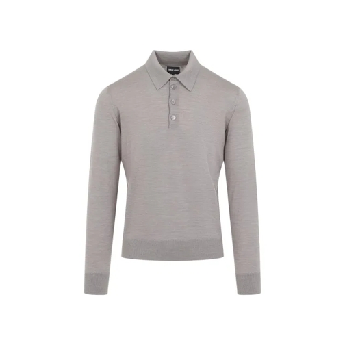 Giorgio Armani Grey Wool Sweater Grey Maglione