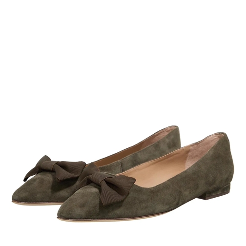 Lauren Ralph Lauren Ballerine Londyn Bow Flats Ballet Dark Olive