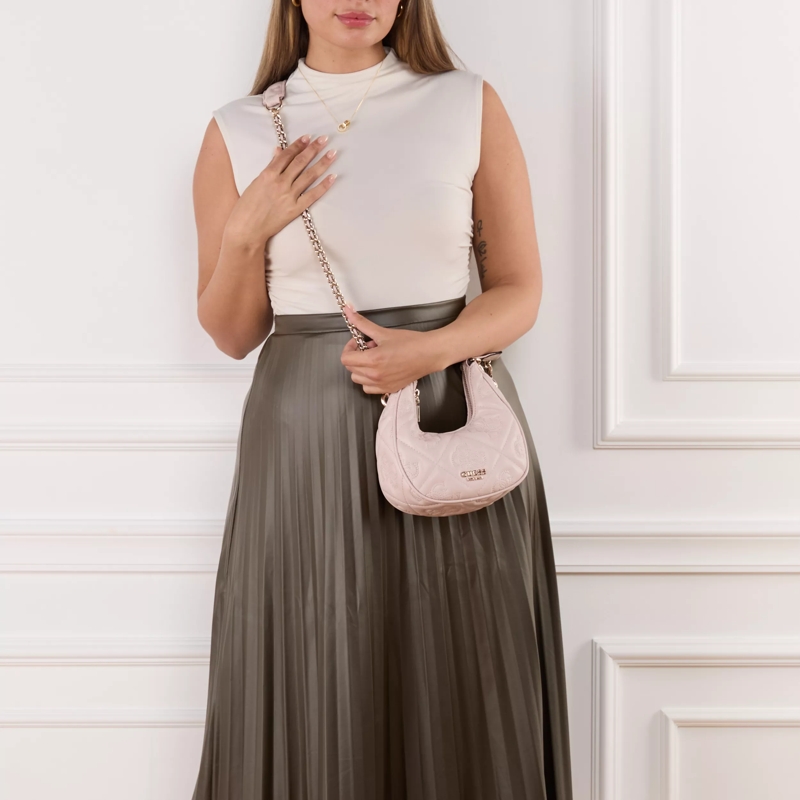 Guess Mini Tas Marieke Mini Hobo Light Beige Logo(Image 2)