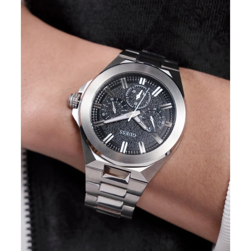 Guess Quarzuhr Quarz-Analoguhr Dashboard silber(Image 5)