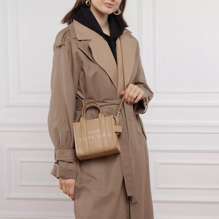 Marc Jacobs Leather Tote Bag Camel Fourre tout