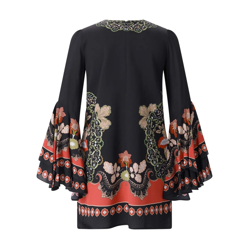LaDoubleJ Mini-jurk Minikleid mit Muster mehrfarbig(Image 2)