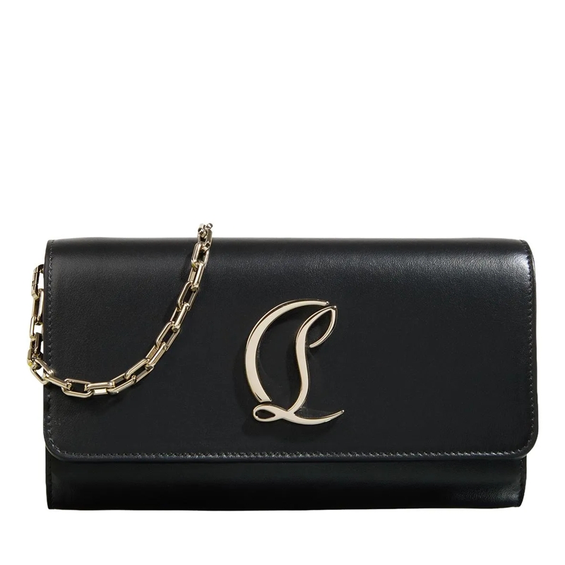 Christian Louboutin Wallet On A Chain Loubi54 Wallet Black