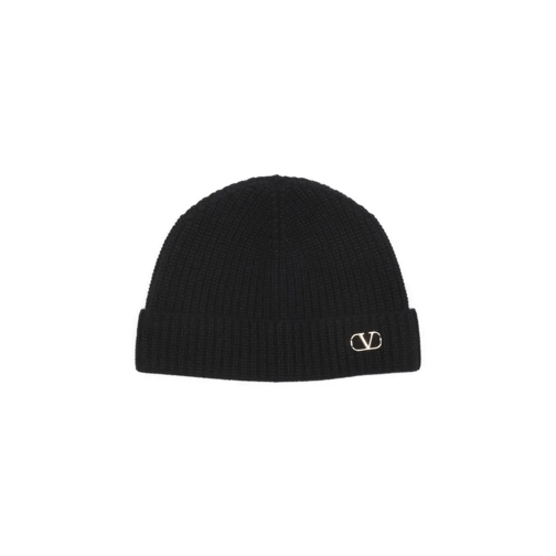 Valentino Hut Cashmere Beanie Black