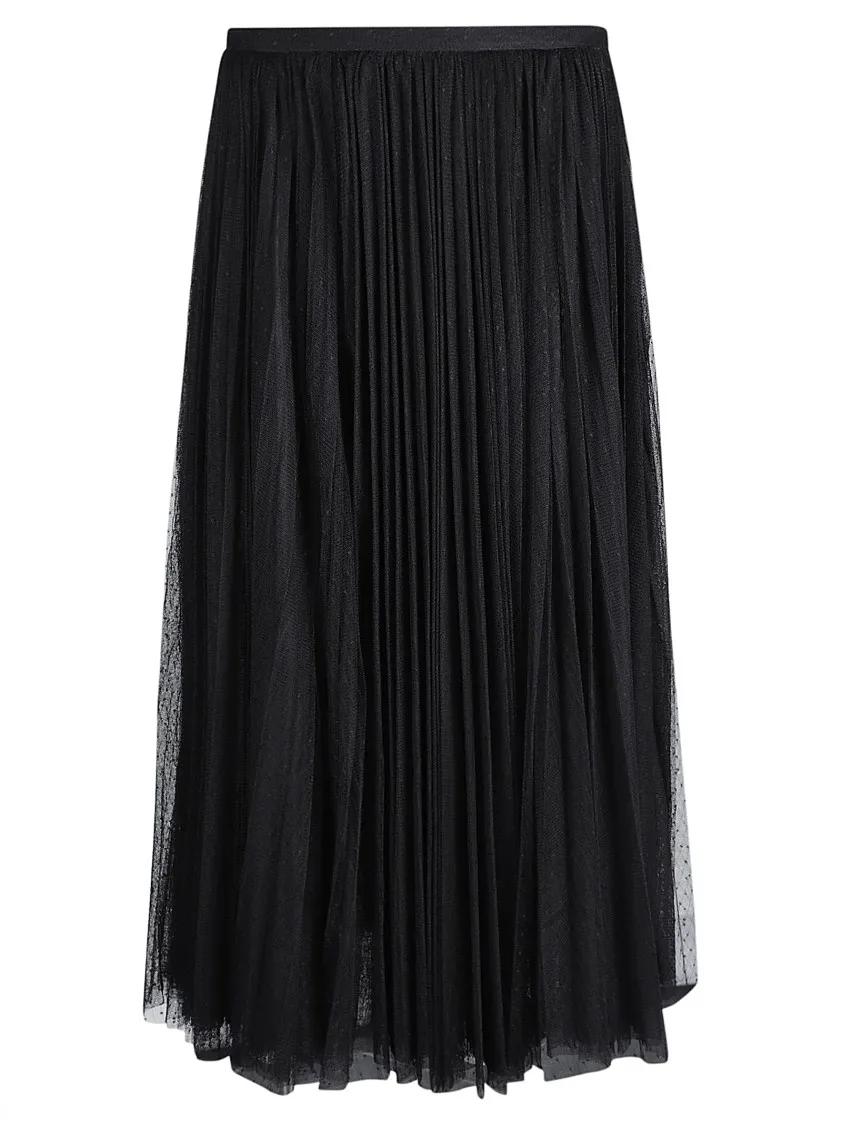 Philosophy Di Lorenzo Serafini - Black Semi-Sheer Midi Skirt - Größe 38 - schwarz