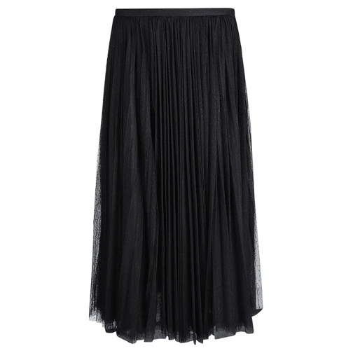 Philosophy Di Lorenzo Serafini Midi Rokken Black Semi-Sheer Midi Skirt Black