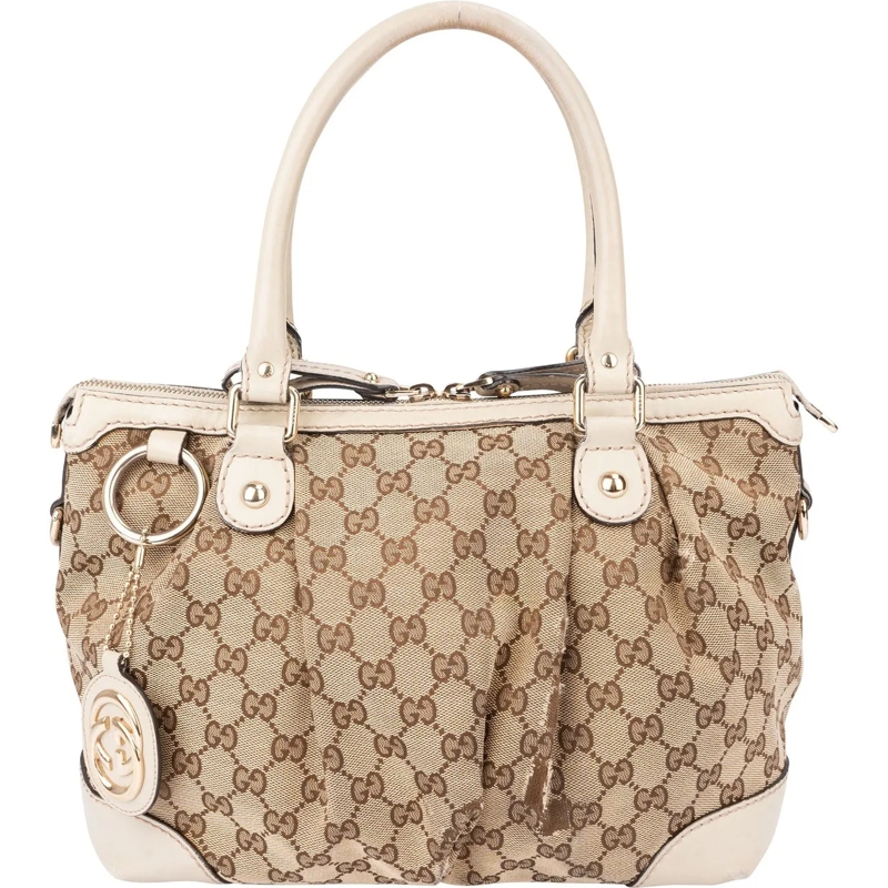 Gucci Schultertasche Gucci GG Monogram Sukey Handbag braun