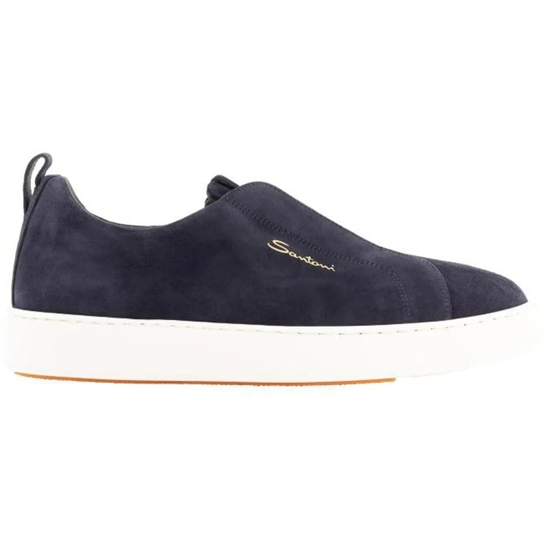 Santoni Low-Top-Sneaker Men's suede sneaker weiß