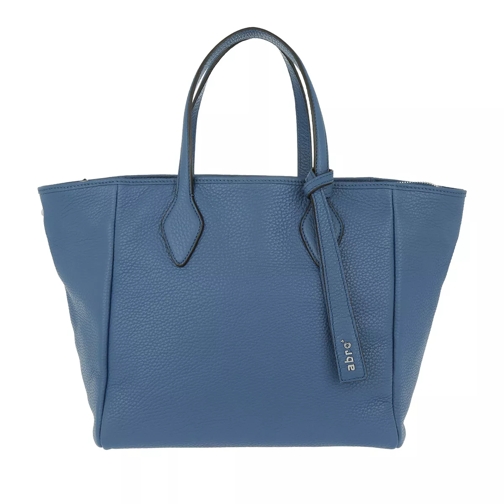 Abro Adria Leather Shopping Bag Blueberry Rymlig shoppingväska
