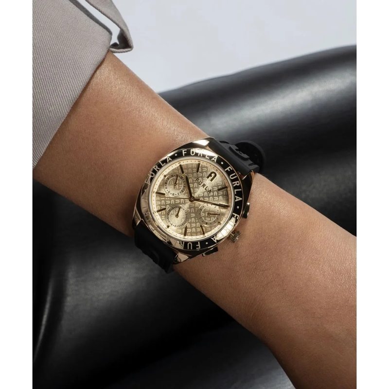 Furla Quarzuhr Analoge Quarzuhr Furla Logos schwarz(Image 2)