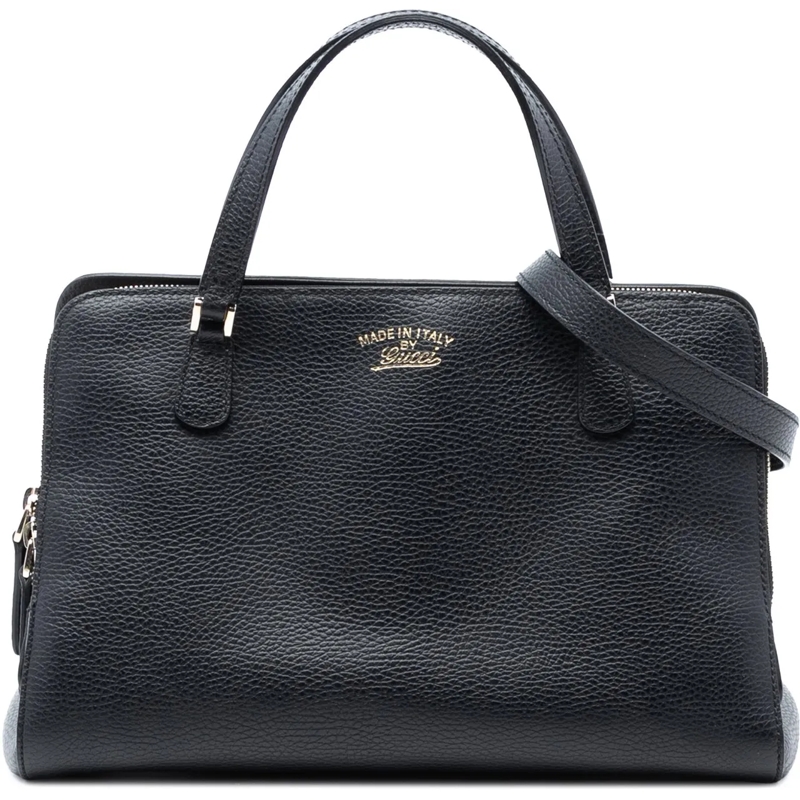Gucci Schultertasche Calfskin Swing Top Handle Satchel schwarz