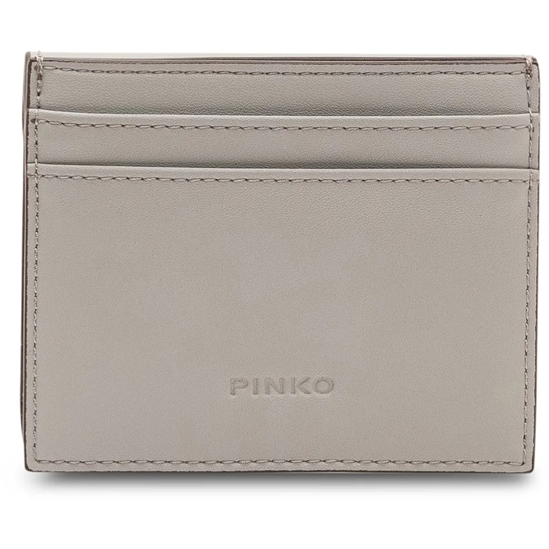 Pinko Geldbörse Portafoglio Saddle con Patta e Chiusura Frontale taupe(Image 4)