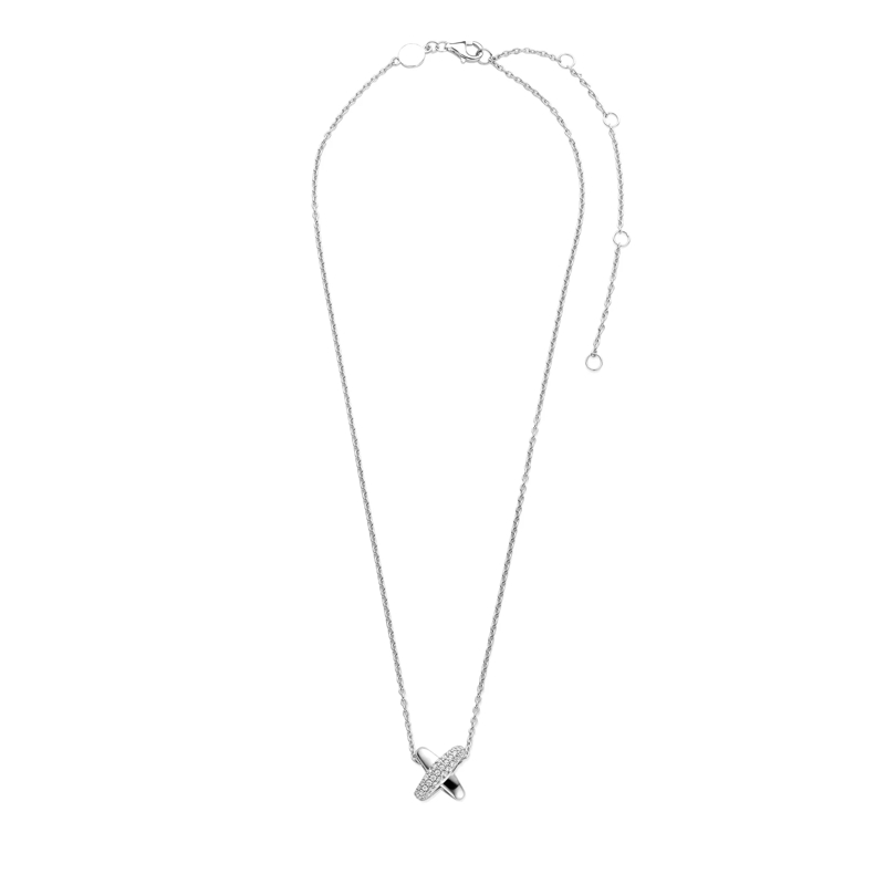 Ti Sento Mittellange Halskette 925er Sterlingsilber The Criss Cross silber(Image 3)