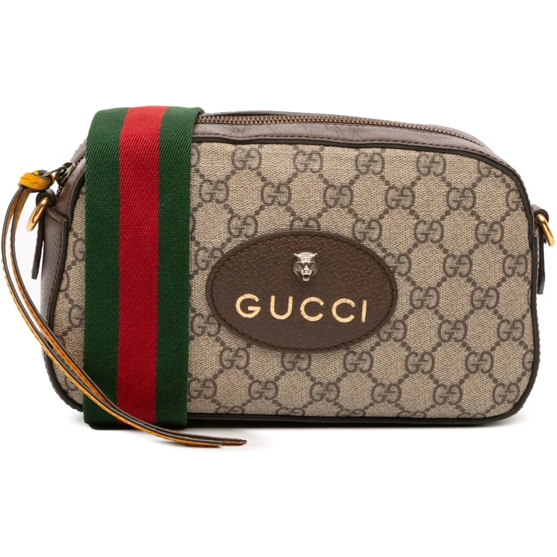 Gucci Schultertasche GG Supreme Web Neo Vintage Crossbody braun