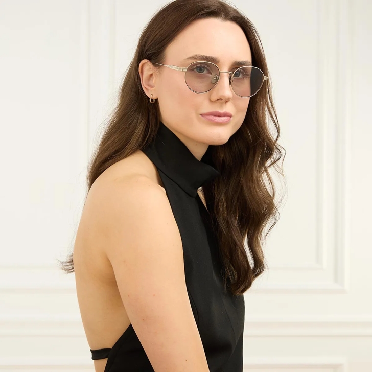 Moncler Subtila Shiny Pale Gold | Sunglasses