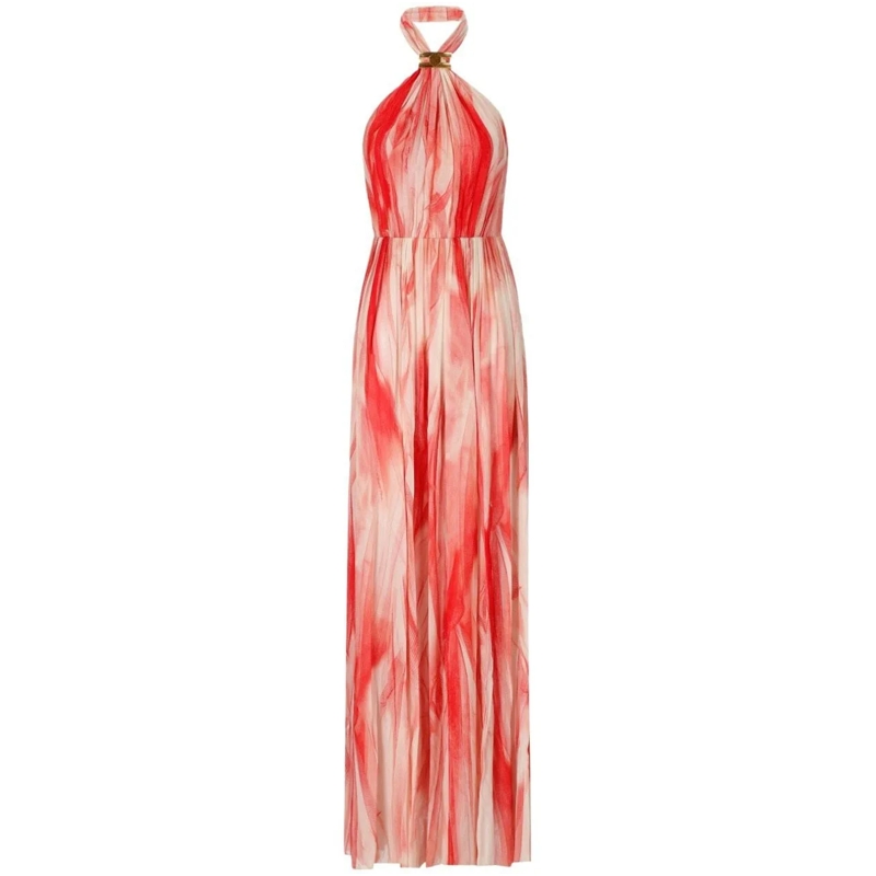 Elisabetta Franchi Robe midi Red Carpet Butter Red Passion Dress Red rot