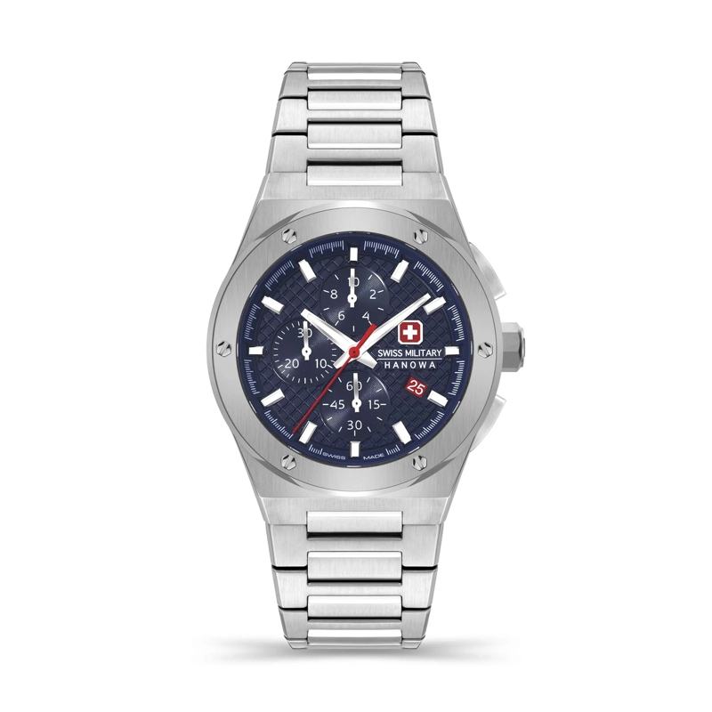 Swiss Military Hanowa Automatikuhr Quarzuhr Sidewinder Chrono silber