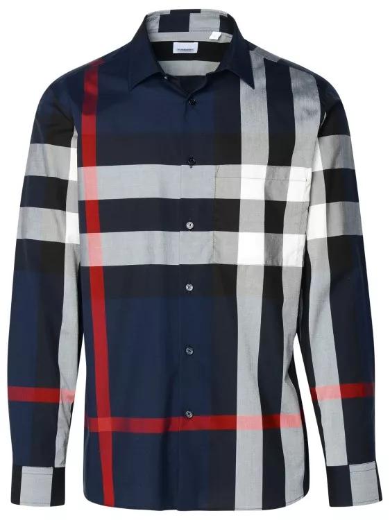 Burberry - Navy Cotton Shirt - Größe M - blue