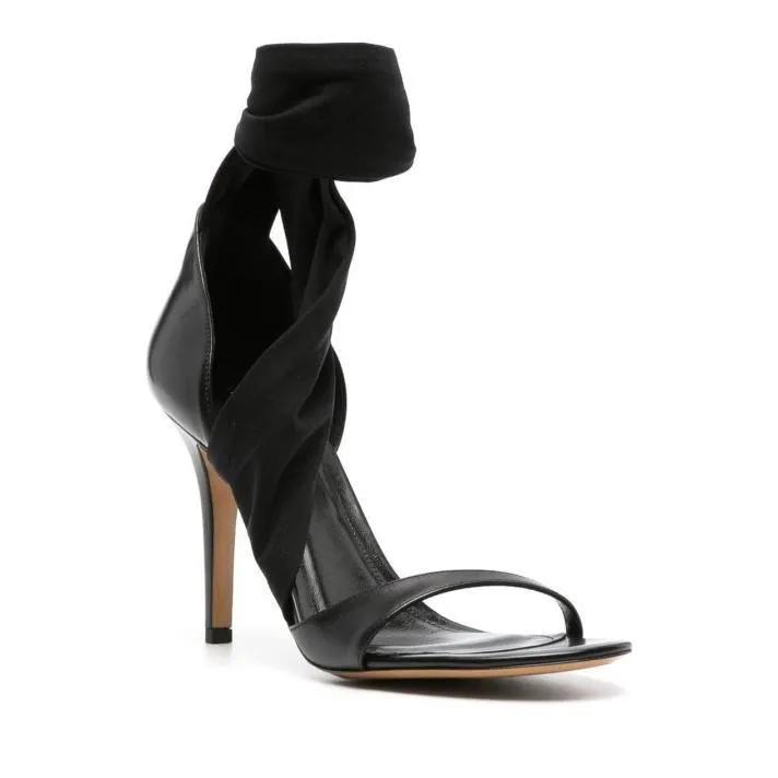 Isabel Marant Sandalen & Sandaletten - Askja 105Mm Leather Sandals - Gr. 37 (EU) - in Schwarz - für Damen