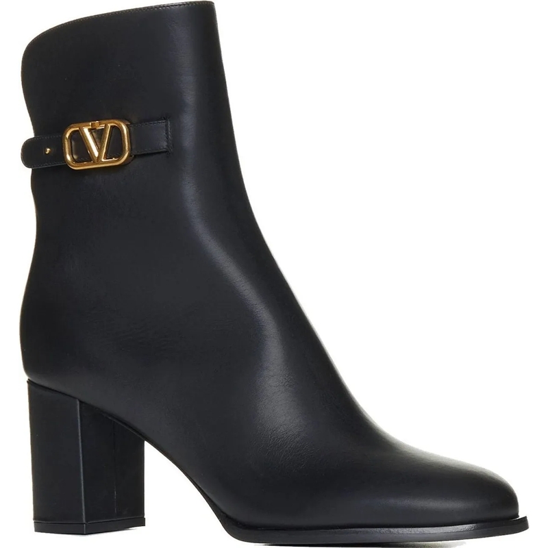 Valentino Garavani Stiefel Signature Smooth Leather Boots Black(Image 4)