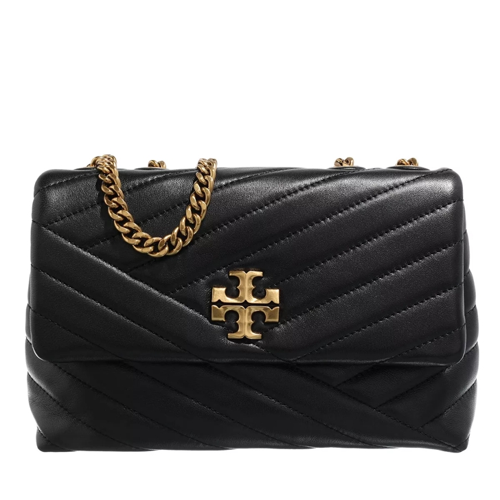 Tory Burch Kira Chevron Small Convertible Shoulder Bag Black Crossbody Bag