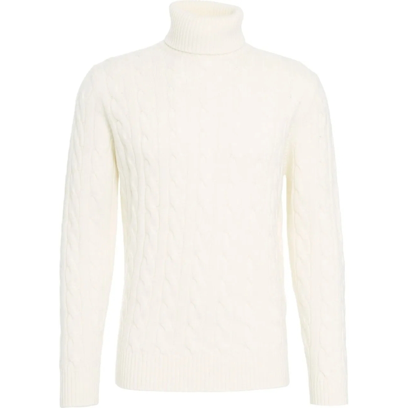 Kangra  Cable knit turtleneck sweater beige