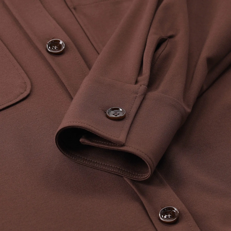 Luisa Cerano Bluse Hemdbluse aus Viskose-Mix braun(Image 5)