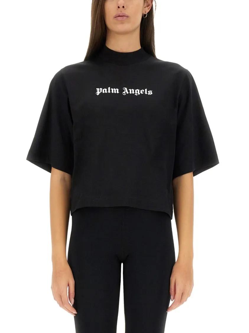 Thumbnail - Palm Angels - T-Shirt With Logo - Größe XS - schwarz