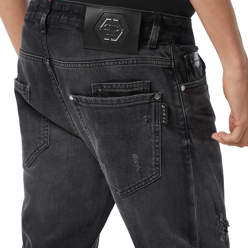 Philipp Plein Jeans mit geradem Bein Vergessen Sie die Routine und wählen Sie etwas gan dunkel-grau(Image 5)