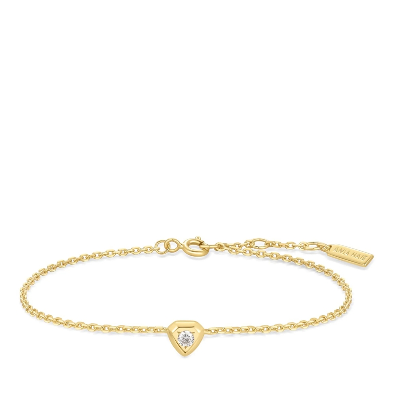 Ania Haie Armband 925er Sterlingsilber Tiny Shield gold