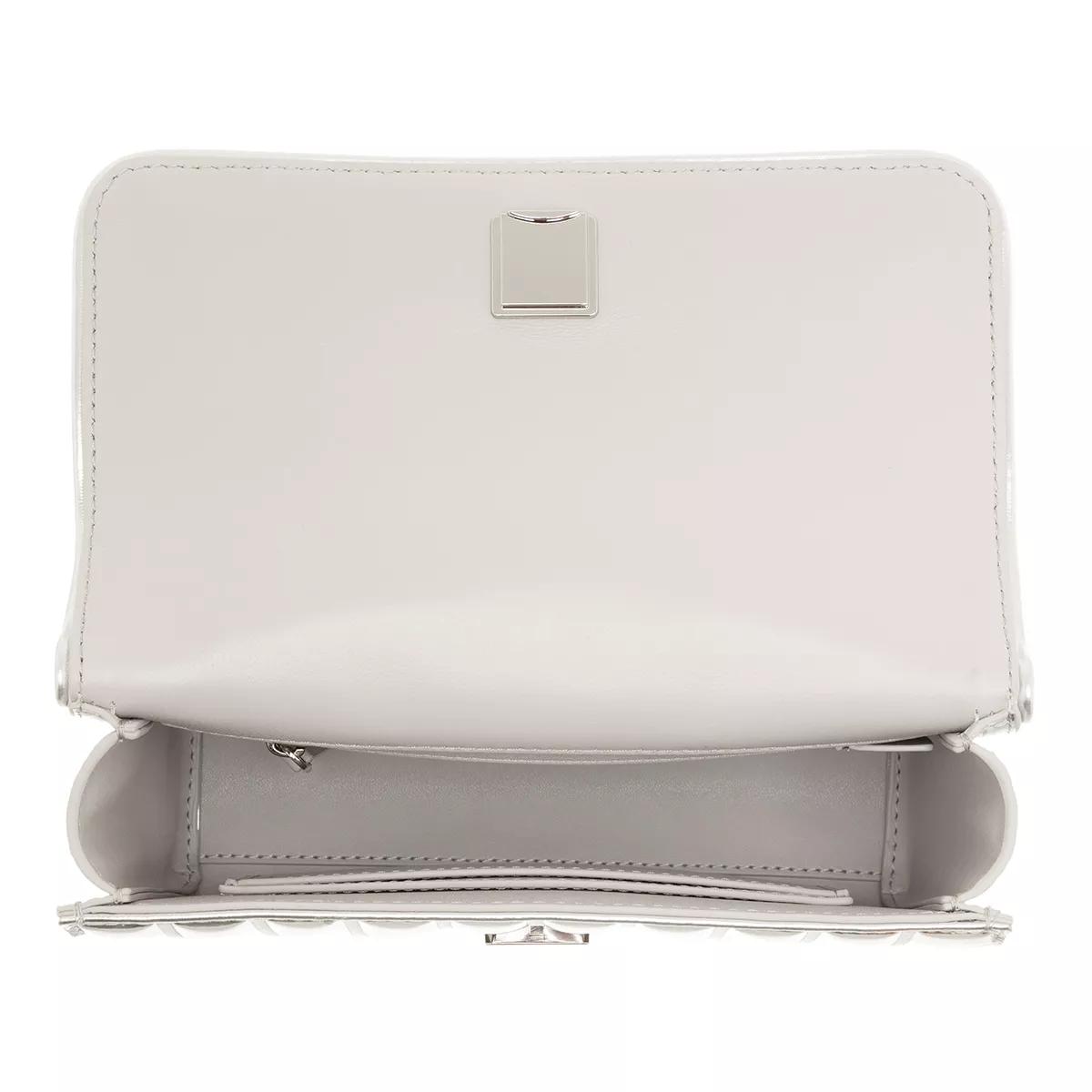 TORY BURCH Crossbody bags Fleming Metallic Square Quilt Small Convertible Sh in zilver