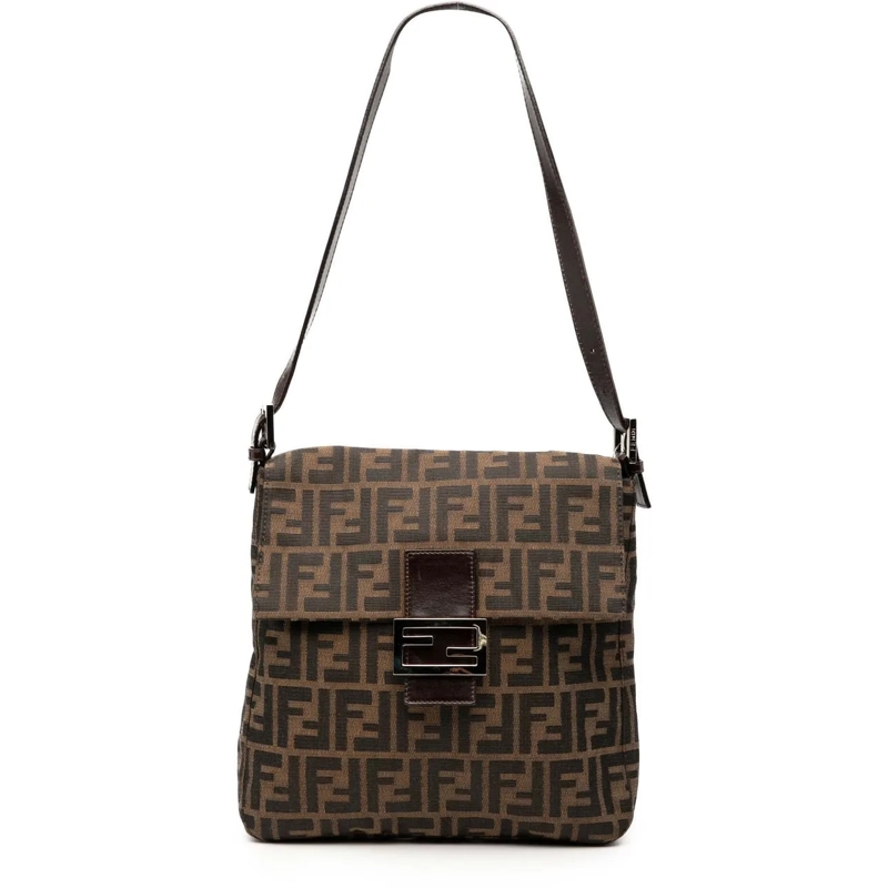 Fendi Sac à bandoulière Zucca Canvas Shoulder Bag braun