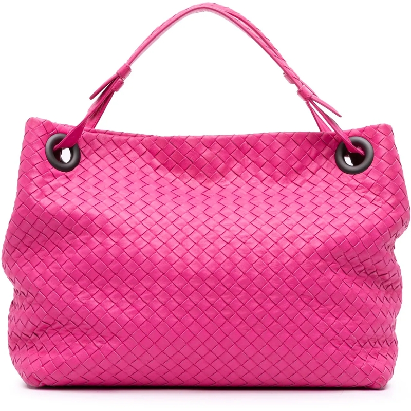 Bottega Veneta Shopper Medium Nappa Intrecciato Bella Tote rose
