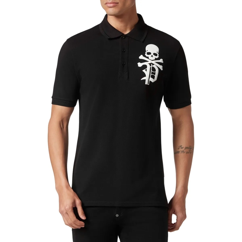 Philipp Plein Top Poloshirt Skull&Bones schwarz(Image 3)