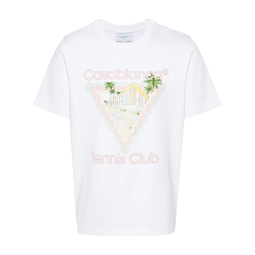 Casablanca White Cotton T-Shirt White Magliette