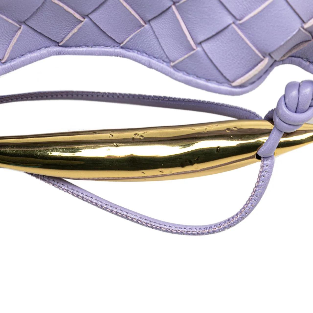 Thumbnail - Bottega Veneta Hobo Bags - 2012-2024 Baby Lambskin Intrecciato Sardine Bag - Gr. unisize - in Lila - für Damen