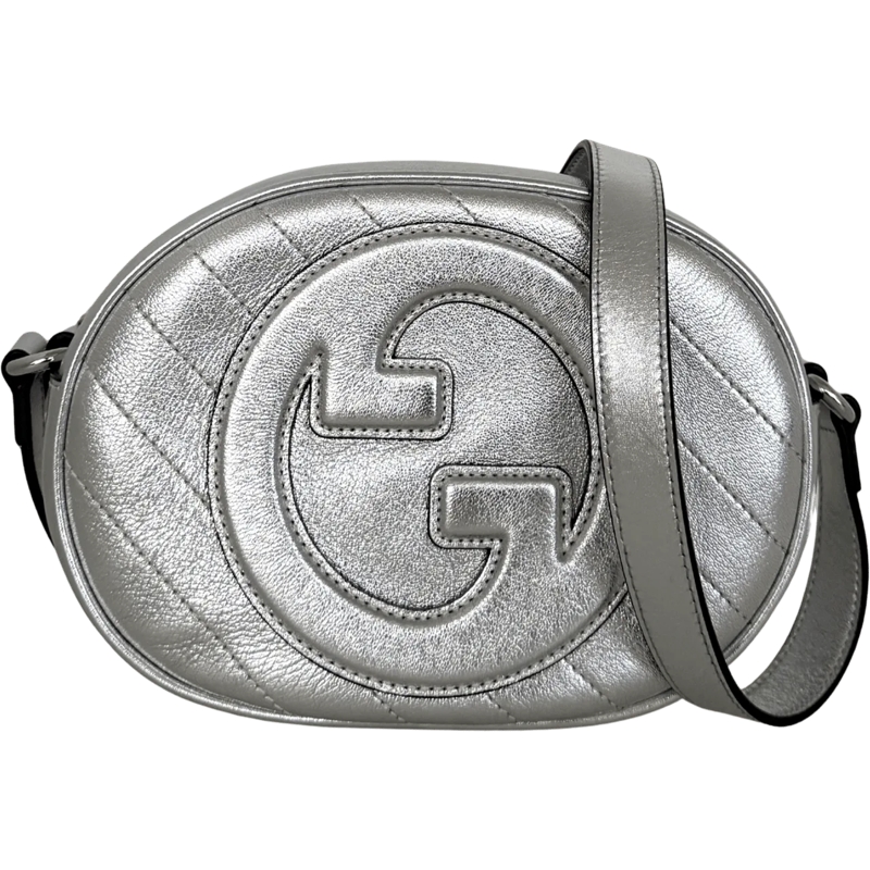 Gucci Schultertasche Gucci Blondie Mini Shoulder Bag Silver silber