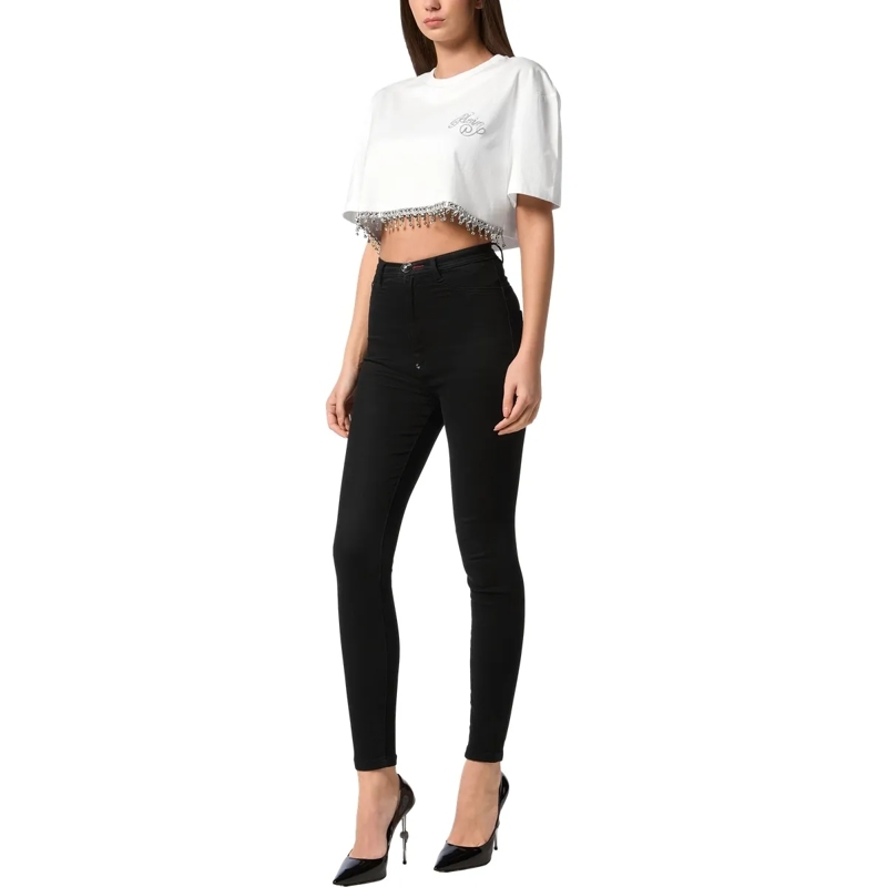 Philipp Plein T-Shirt T-Shirt Rundhalsausschnitt Ss Signature weiss(Image 3)