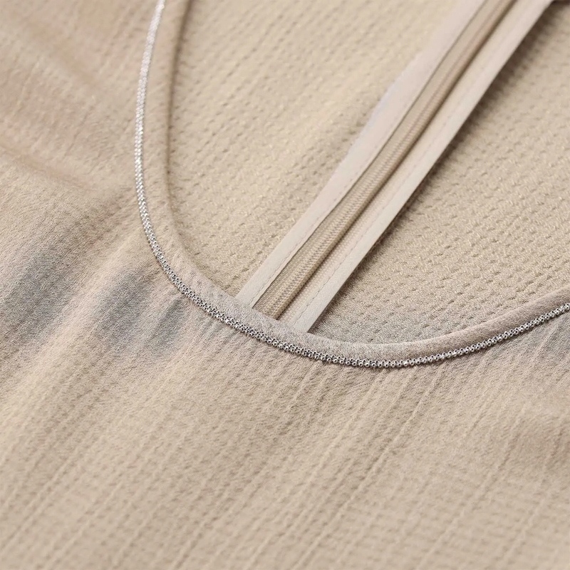 Peserico Robe longue Midikleid mit Schmuckdetails braun(Image 4)