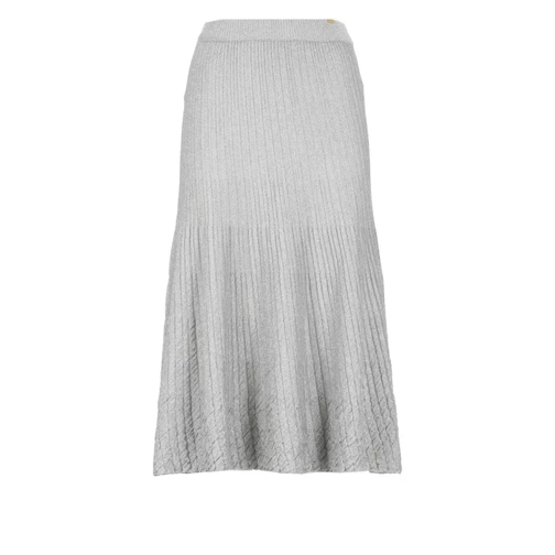 Elisabetta Franchi Lurex Skirt Grey 