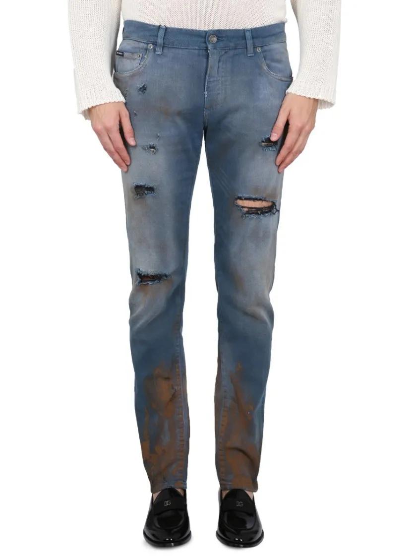 Thumbnail - Dolce&Gabbana - Skinny Fit Jeans - Größe 48 - blau